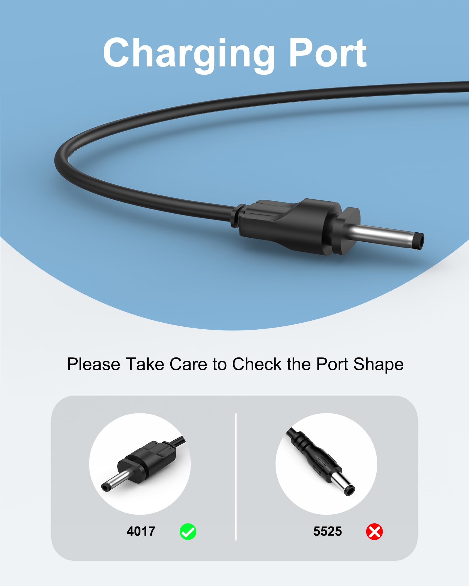 VHBW 9.6V 0.5A Charger Compatible with Shark CH901 Ultra Cyclone Pro Cordless Handheld Vacuum, Model XCHRGCH901 DK12-096045A-U ZD006C096050USE [Not for Shark CH950 13.3V]