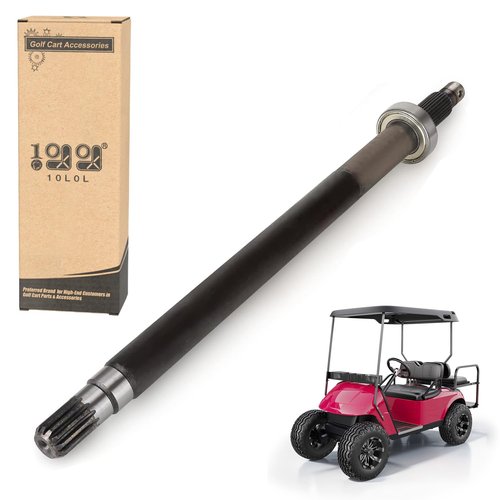 10L0L Driver Side Rear Axle Shaft for 1994.3-2009 EZGO TXT, Medalist, ST, MPT Gas Golf Cart, Includes Bearing, OEM# 72056G01 72056-G01 (ONLY for Gas Cart)