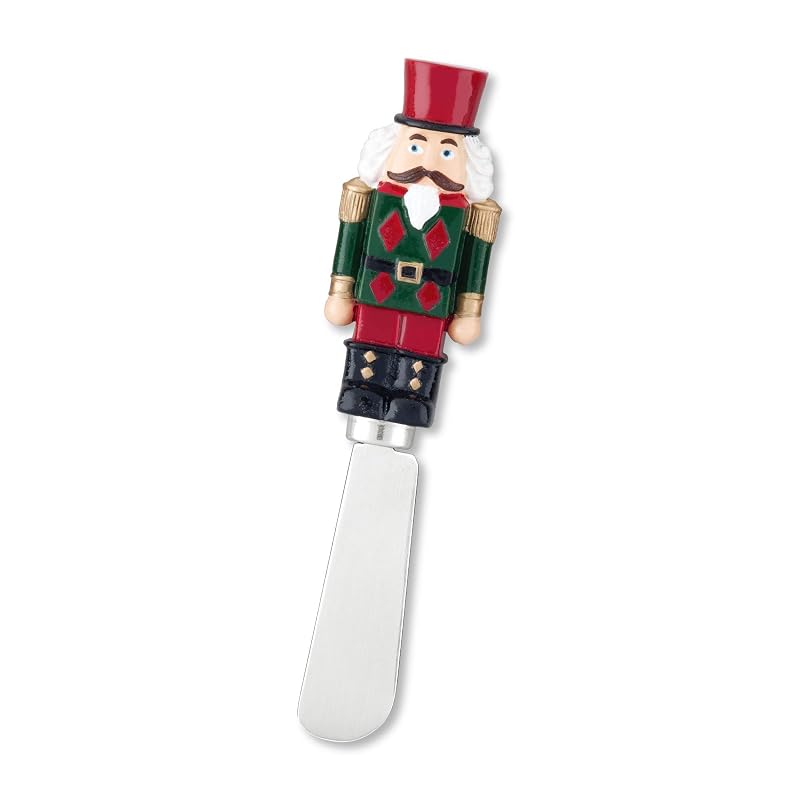 Nutcracker Themed Cheese Spreaders - Hand-Painted Resin Handles, 4-Piece Set