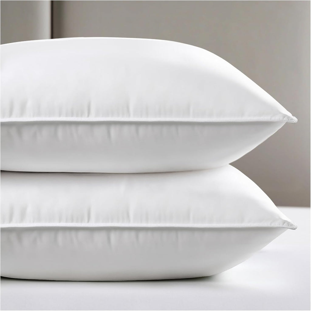 Viewstar Bed Pillows - Queen Size Set of 2 | Soft Down Alternative for All Sleep Positions - White