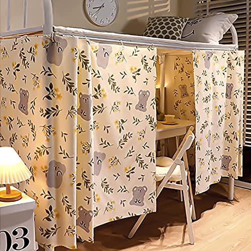 TINAYAU Bunk Bed Privacy Curtain - Breathable Blackout Canopy for Dorms