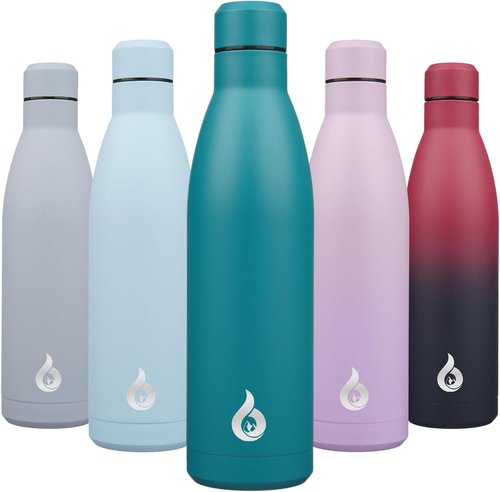 BJPKPK 25oz Insulated Stainless Steel Water Bottle - Reusable Travel Sports Bottle | Keeps Drinks Cold & Hot, Laguna