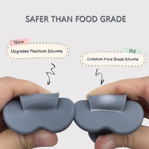 Ginbear Baby Spoons - Platinum Silicone Self-Feeding Utensils for Infants | Soft BLW Supplies, Pack of 4 (Dark Sage/Ivory)