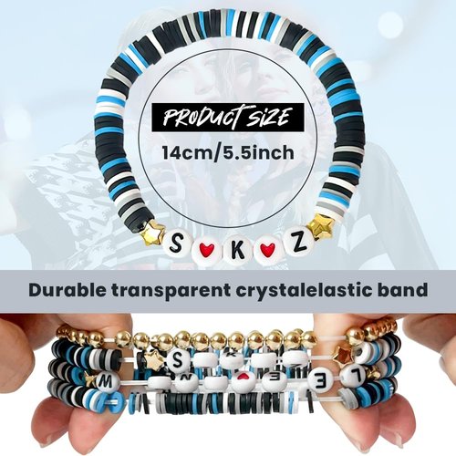 Anpzband Stray-Kids Merch SKZ-Inspired-Friendship Bracelets - Concert Merchandise Outfit, Suitable for Fans/BFF/Friends, Birthday Parties, Gatherings, Concerts, Christmas Occasions