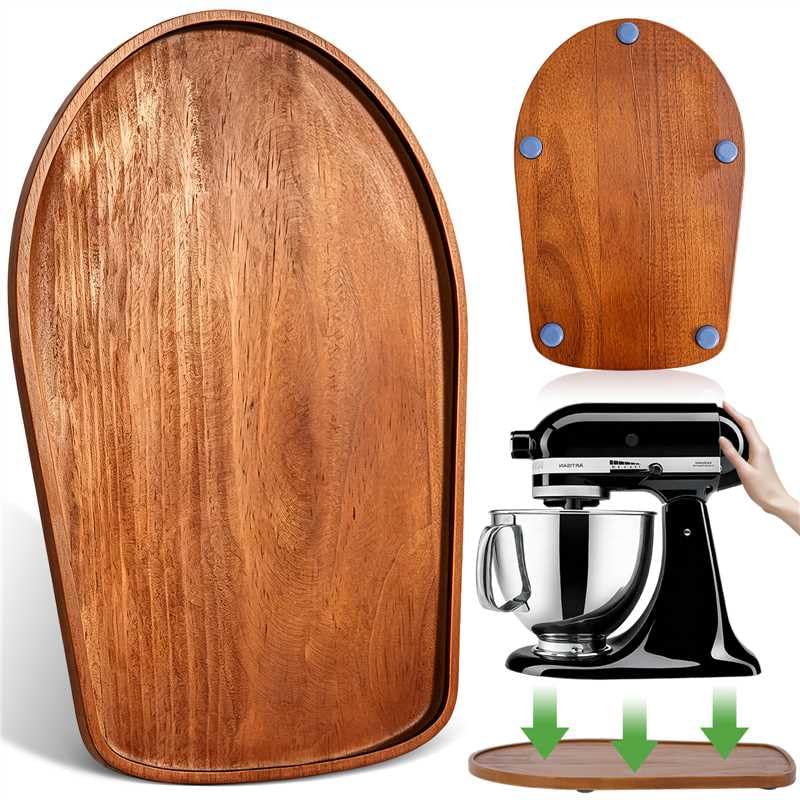 Tilt Head KitchenAid Mixer Slider - 4.5-5QT Dark Wood Tray