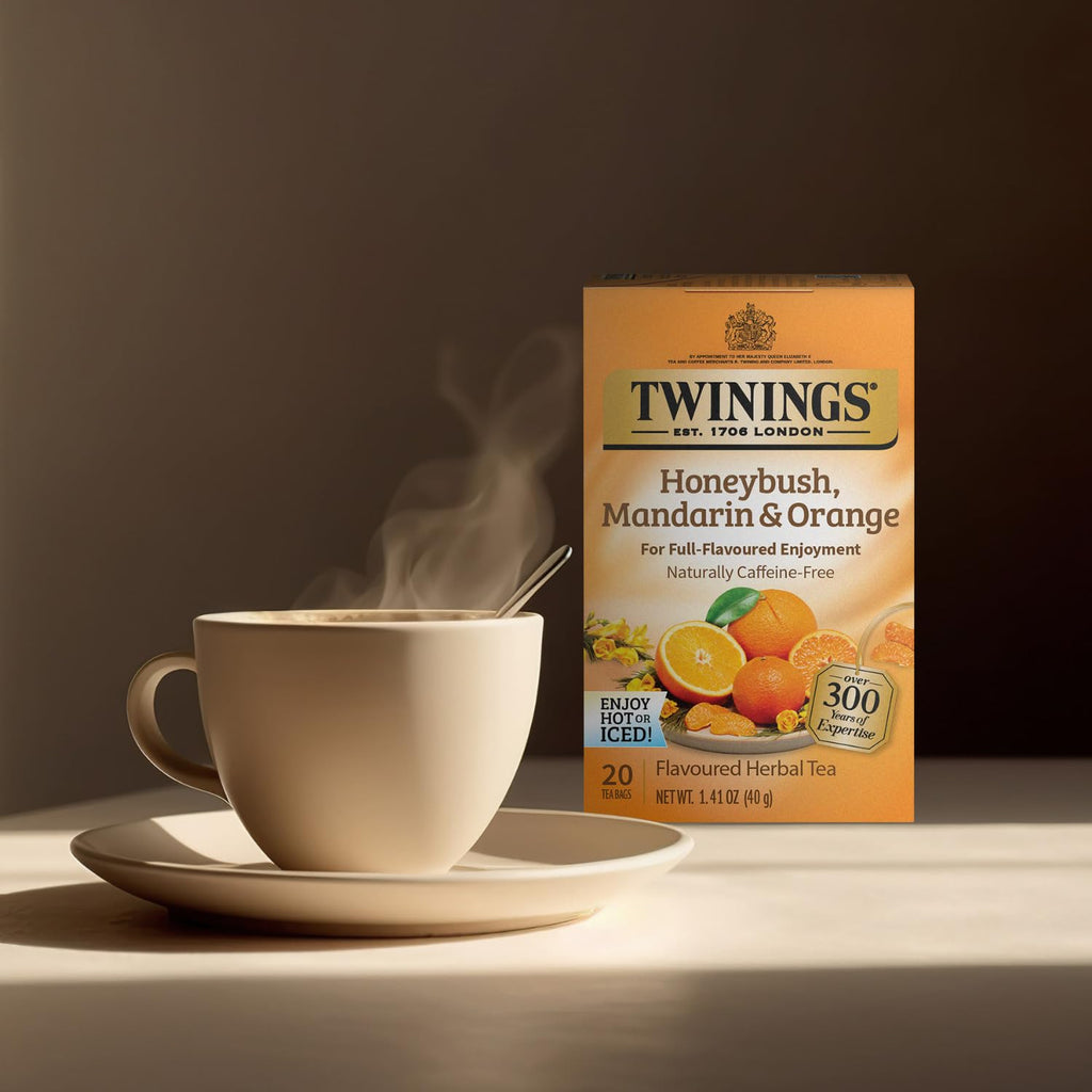 Twinings of London Herbal Tea Bags - Honeybush, Mandarin & Orange Flavor | 20 Count