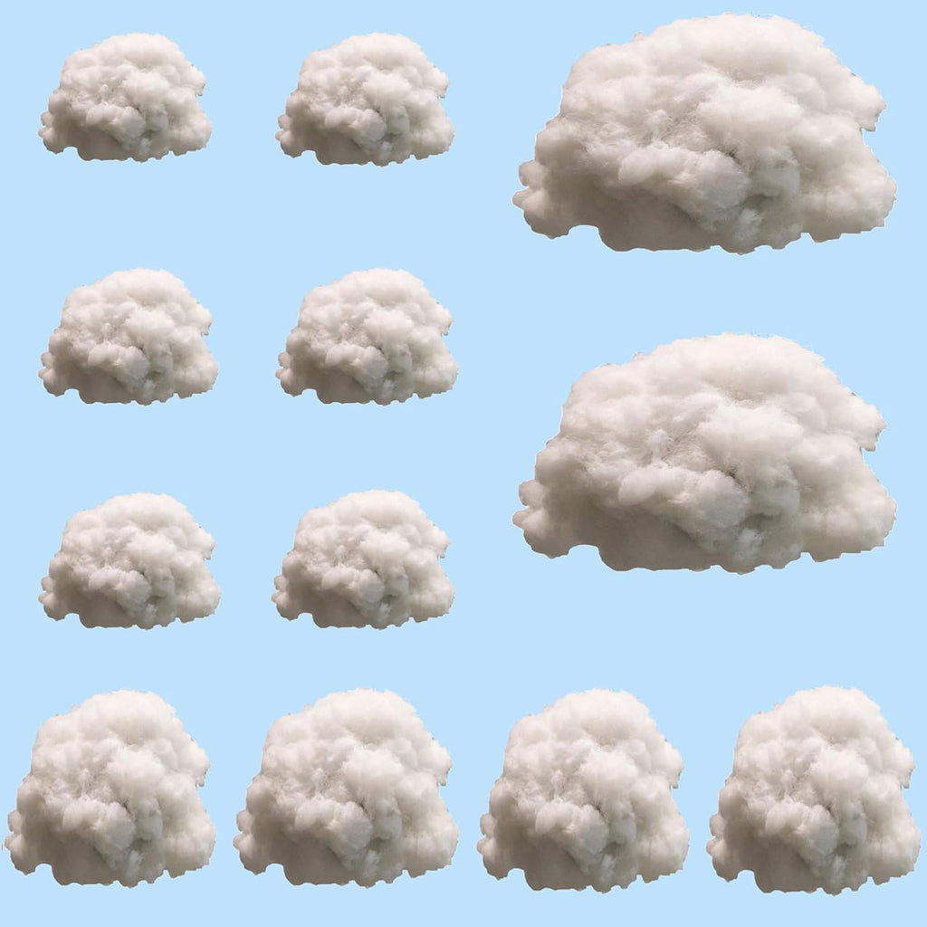 Skiennix 12 Pcs Artificial Cloud Props - 3D Hanging Decorations for Weddings & Parties | Small, Medium & Large Sizes