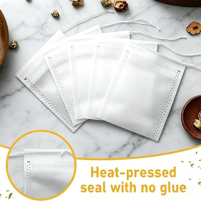 Disposable Tea Filter Bags for Loose Leaf Tea - 100 PCS
