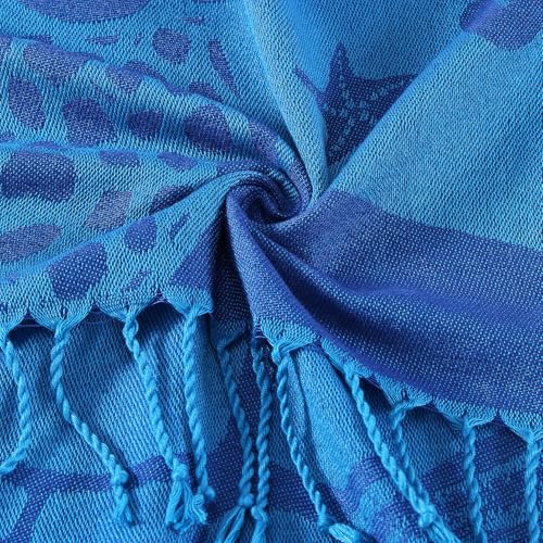 Genovega Oversized Turkish Beach Towel 72"x36" - Quick-Dry, Lightweight, Sand-Free