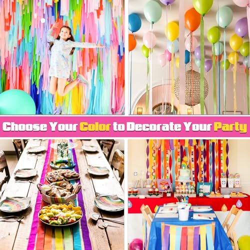 Oun Nana Yellow-701 Crepe Paper Streamers 6 Rolls 738 Ft for Party Decorations