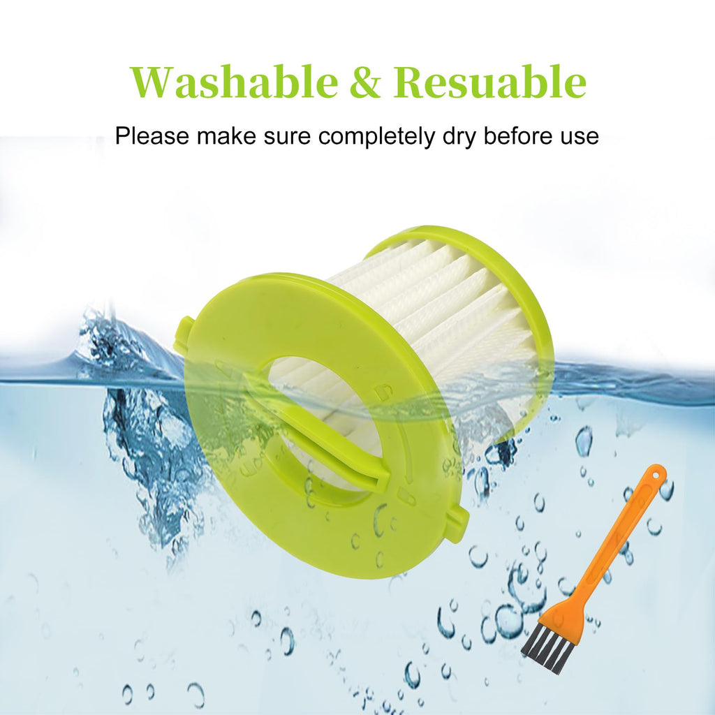 Replacement Filter Compatible with Ryobi ONE+ 18V Handheld Vacuum Models PCL700 PCL704 PCL705 Part # A32F05N A32HF00 Reusable Filter Set (4 Pack)