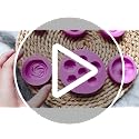 Purple Silicone Cookie and Waffle Mold Set - 6 Pieces, Donut & Cookie Shapes