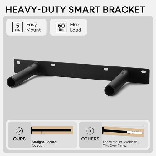 Homeforia Floating Shelf Black 12 inch, High End Solid Real Wood Small 12inch Floating Shelves for Wall Mounted, Black Wooden 12 in Floating Shelves, Heavy Duty Bracket, 12 X 6.5 X 1.75 inch, Set of 2
