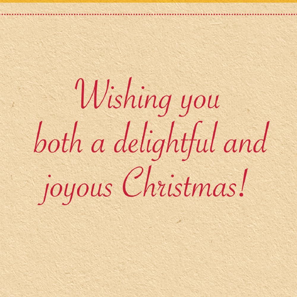 Prime Greetings Christmas Card for Son and Daughter-in-Law - Eco-Friendly, Thick Card Stock | 5in x 7.75in