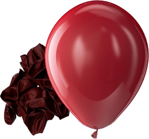 Bezente Burgundy Latex Party Balloons - 150 Pack of 5-Inch Dark Ruby Matte Balloons for Festive Celebrations