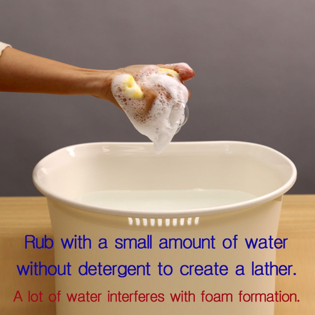 ecojain Disposable Scrub Sponge Contains Dried Detergent / Portable Pouch/ Small Size(12cmX10cm ±2cm),80Sheets / Cleaning Dishes Anytime,Anywhere / Portable Pre-soaped Wipe / No Need Detergent Yellow