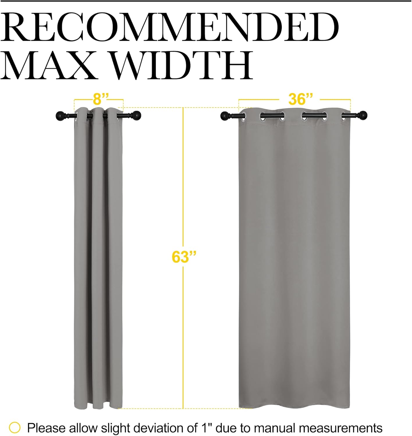 NICETOWN Blackout Curtains - Thermal Insulated Grommet Drapes for Office | Sand Color, 42 x 63 Inches
