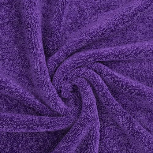 American Soft Linen Salem Purple Washcloth Set 4 Pack 13x13 Inch 600 GSM Cotton