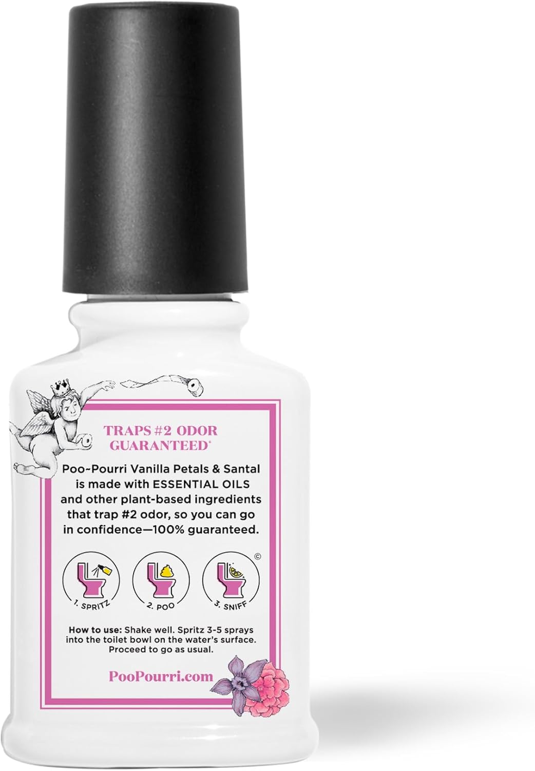 Poo-Pourri Toilet Spray - Before-You-Go Vanilla Petals & Santal, 2 Fl Oz | Odor Eliminator
