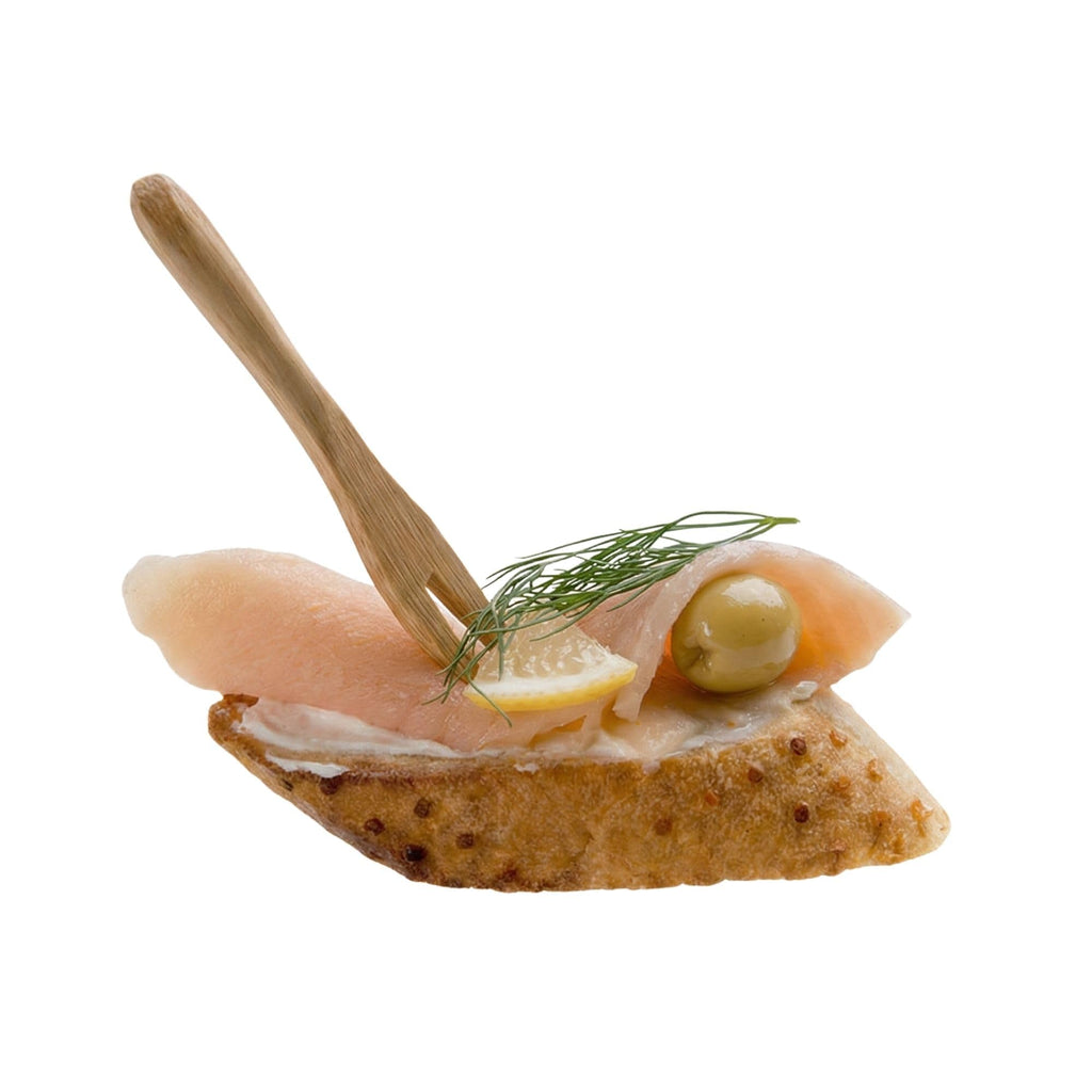 Restaurantware 3.5 Inch Mini Food Picks 100 Bamboo Forks - With Two Prongs Sustainable Mini Cocktail Forks Disposable For Fruits Appetizers Cocktails And Pastries