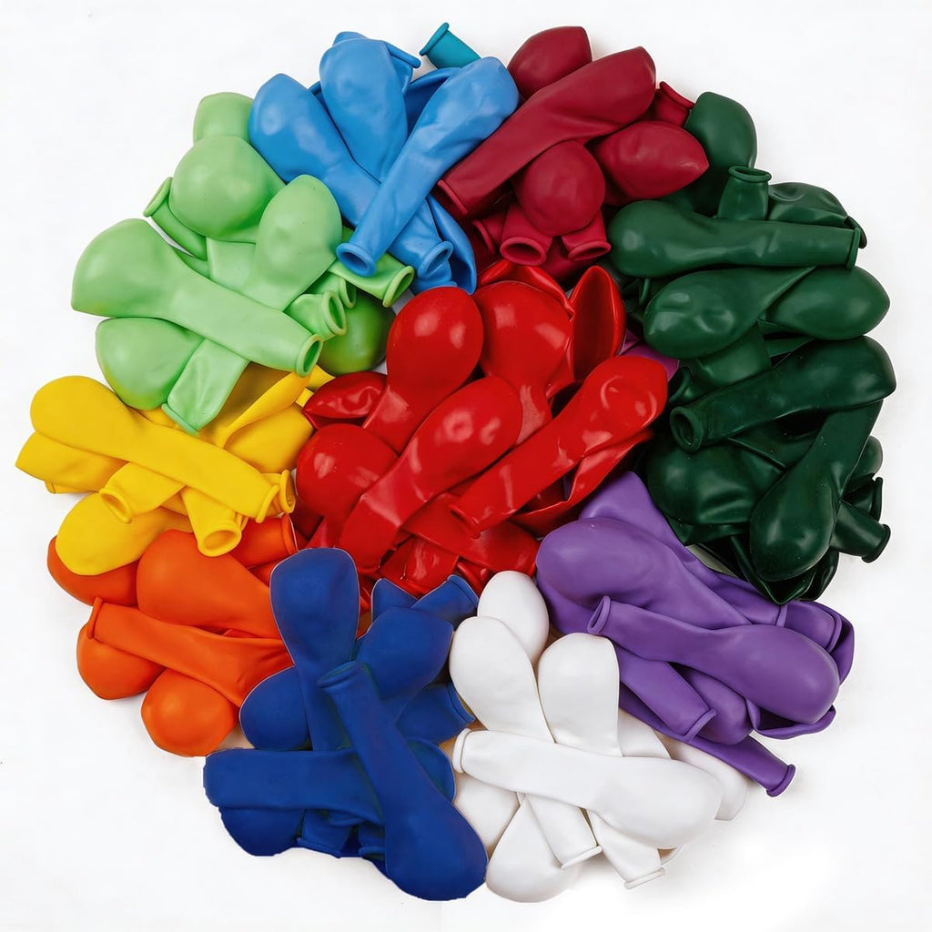 PartyWoo Rainbow Balloons - 50pcs Multicolor 5-Inch Balloons for Graduation & Birthday Celebrations