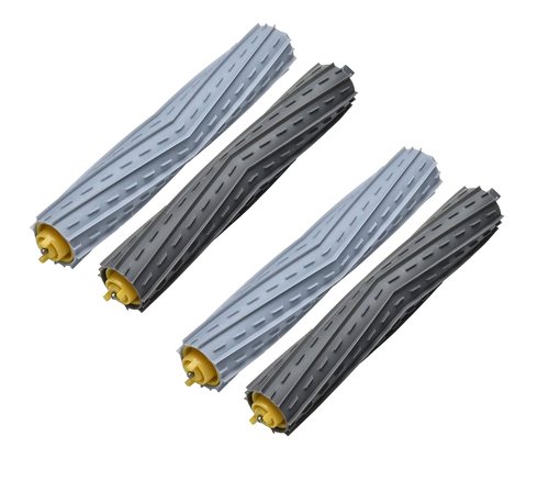 2 Sets Rubber Roller Brushes, Replacement Parts for iRobot Roomba 800 & 900 Series, 2 Sets Debris Extractor