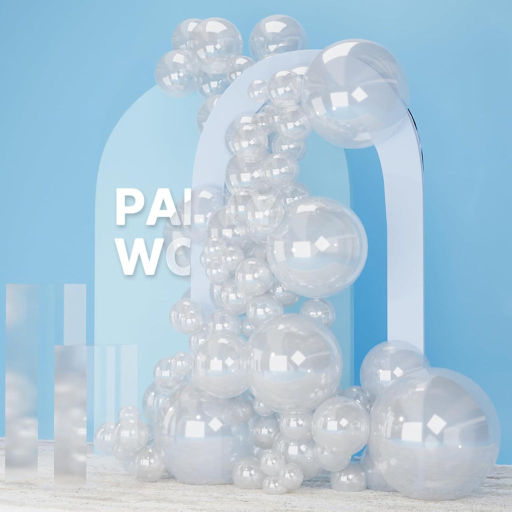 PartyWoo Clear Balloons - 140-Piece Transparent Balloon Arch Kit for Weddings, Graduations & Celebrations | 18", 12", 10", 5" Sizes
