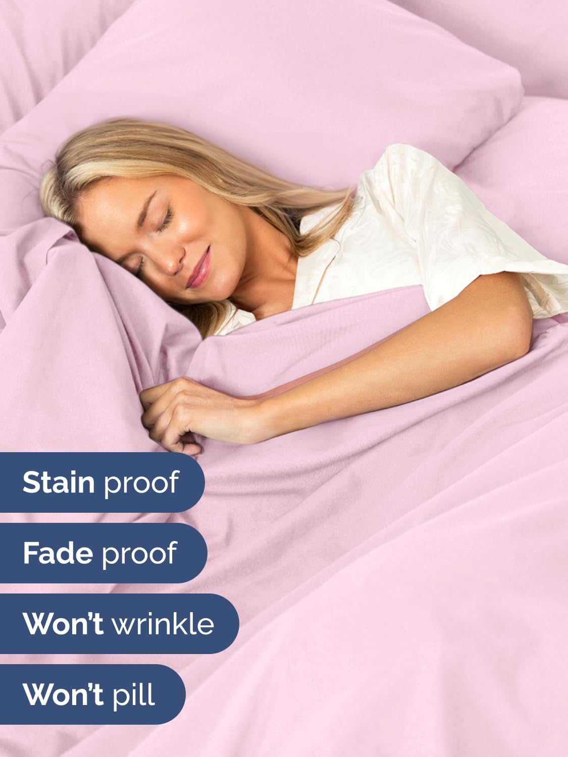 Skiennix Extra Deep King Sheet Set | 6-Piece Breathable Cooling Bedding - Soft, Wrinkle-Free Light Pink