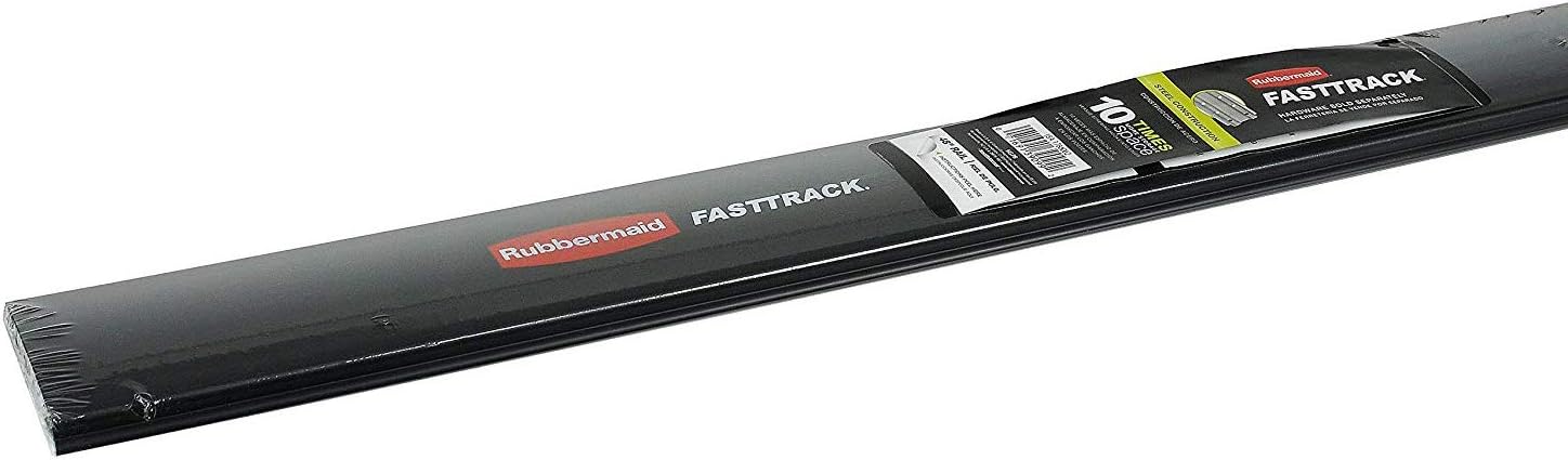 Rubbermaid Heavy-Duty Steel Horizontal Wall Mounted Storage Rail - 48 Inch | 4 Pack for Home/Garage