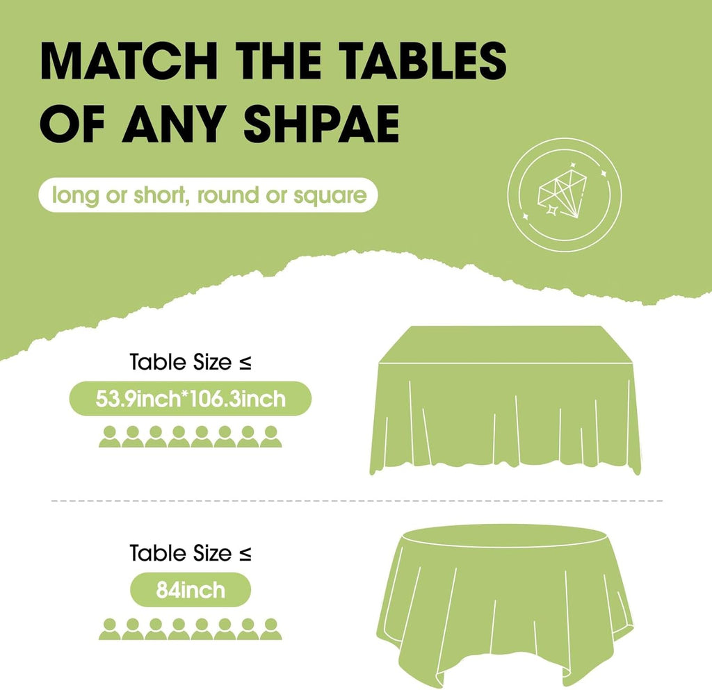 Pureegg Disposable Plastic Tablecloths - 10 Pack, 54 x 108 Inch Red & White Gingham for Parties & Picnics