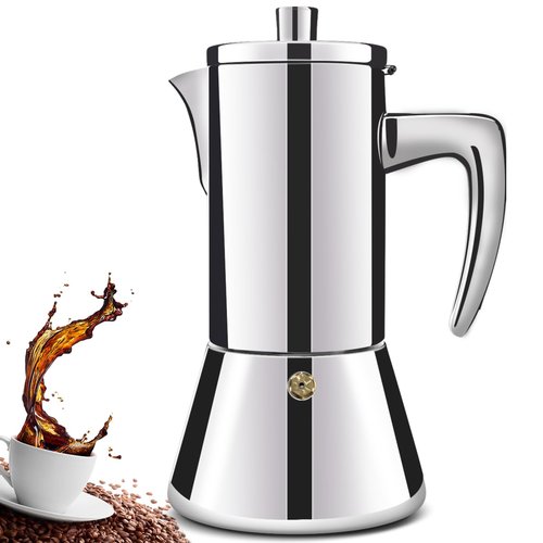 DITOSH 12 Cup Thickened 304 Stainless Steel Moka Pot Stovetop Espresso Maker Cafeteras Italian Percolator Espress Makers Capable Greca Mocha Coffee Machine for Induction Home and Camping 600ml 20oz