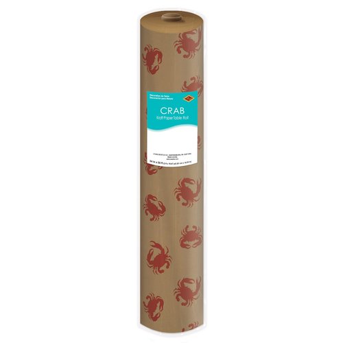 Beistle Crab Kraft Paper Table Roll Multicolor