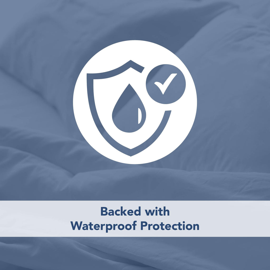Serta Cool Air Waterproof Mattress Protector, 54" x 75" Soft and Breathable Mesh Cooling Mattress Topper, 18" Elastic Deep Pocket for Secure Fit, Full