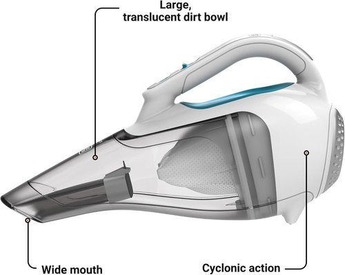 BLACK+DECKER Cordless Handheld Vacuum - Powerful Suction for Car & Home | Rechargeable, Portable Design