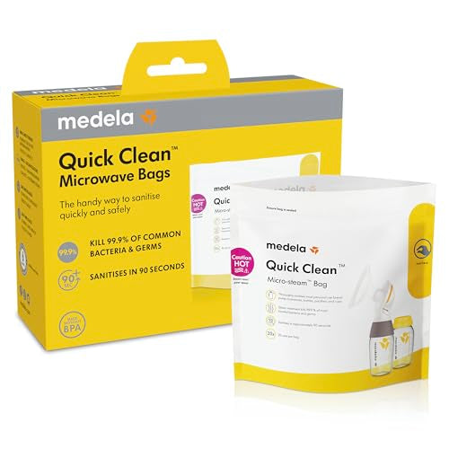 Medela Quick Clean Micro-Steam Bags for Breast Pump Parts - 5 Count