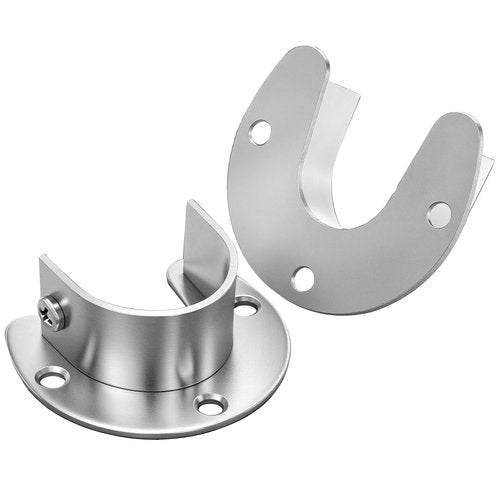 Coloch 16 Pack Stainless Steel Closet Pole Sockets, 1-1/4 Inch Closet Rod Support U-Shaped Curtain Rod Holders Flange Set Rods Holder with Screws