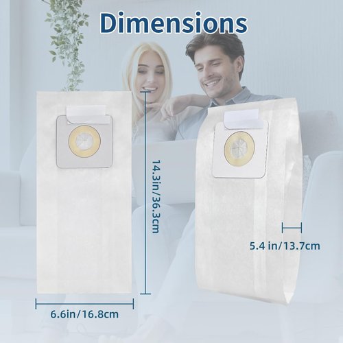 Bissell Vacuum Cleaner Bags - 10 Pack Replacement for PowerForce Series 1739, 3522, 3525, 3545, 3550, 3554, 6592 | Part #32120