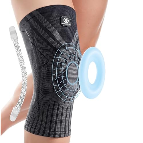 2025 New Knee Brace for Men and Women, (Pain Relief & Nonslip), Medical-Grade Knee Compression Sleeve, Knee Support for Meniscus Tear, Arthritis, ACL, Workout, Running, Gym, L