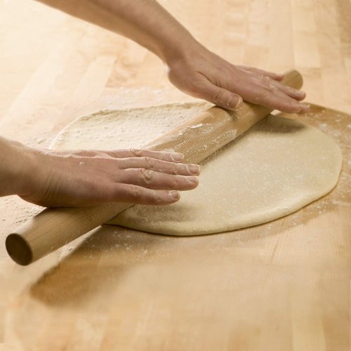 French Rolling Pin - 17-Inch Wooden Roll Pin for Fondant, Pie Crust & Dough - Tapered Design