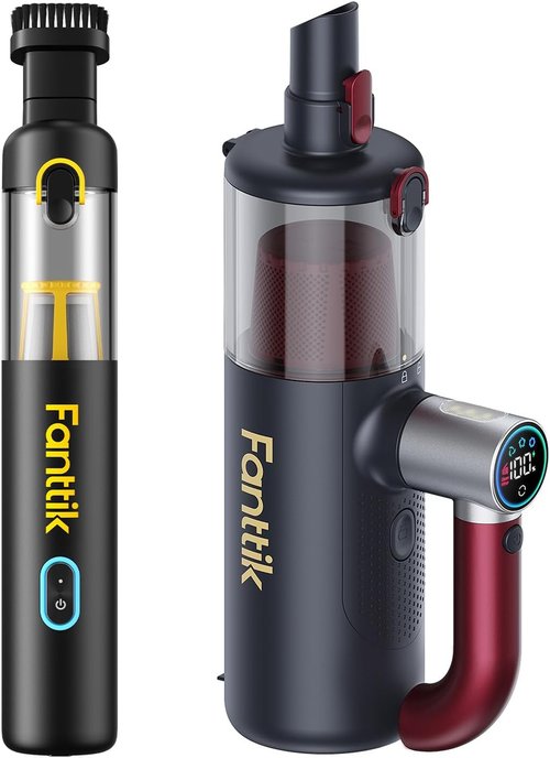 Fanttik Slim V8 APEX Cordless Handheld Car Vacuum - Powerful Suction in Sleek Black Design