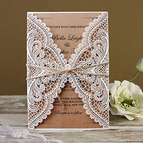 Laser Cut Wedding Invitation Sample with RSVP Cards - Picky Bride