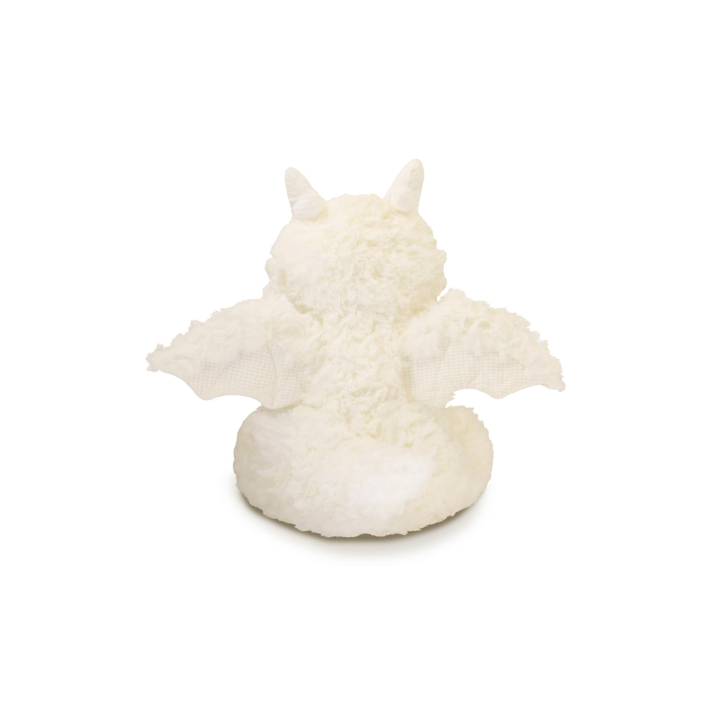 Soft Little Flying Dinosaur Stuffed Plush Pillow, Adorable White Dragon Plush Toy and Birthday Present for Kids, Adults and Collectors(White/7.9in)