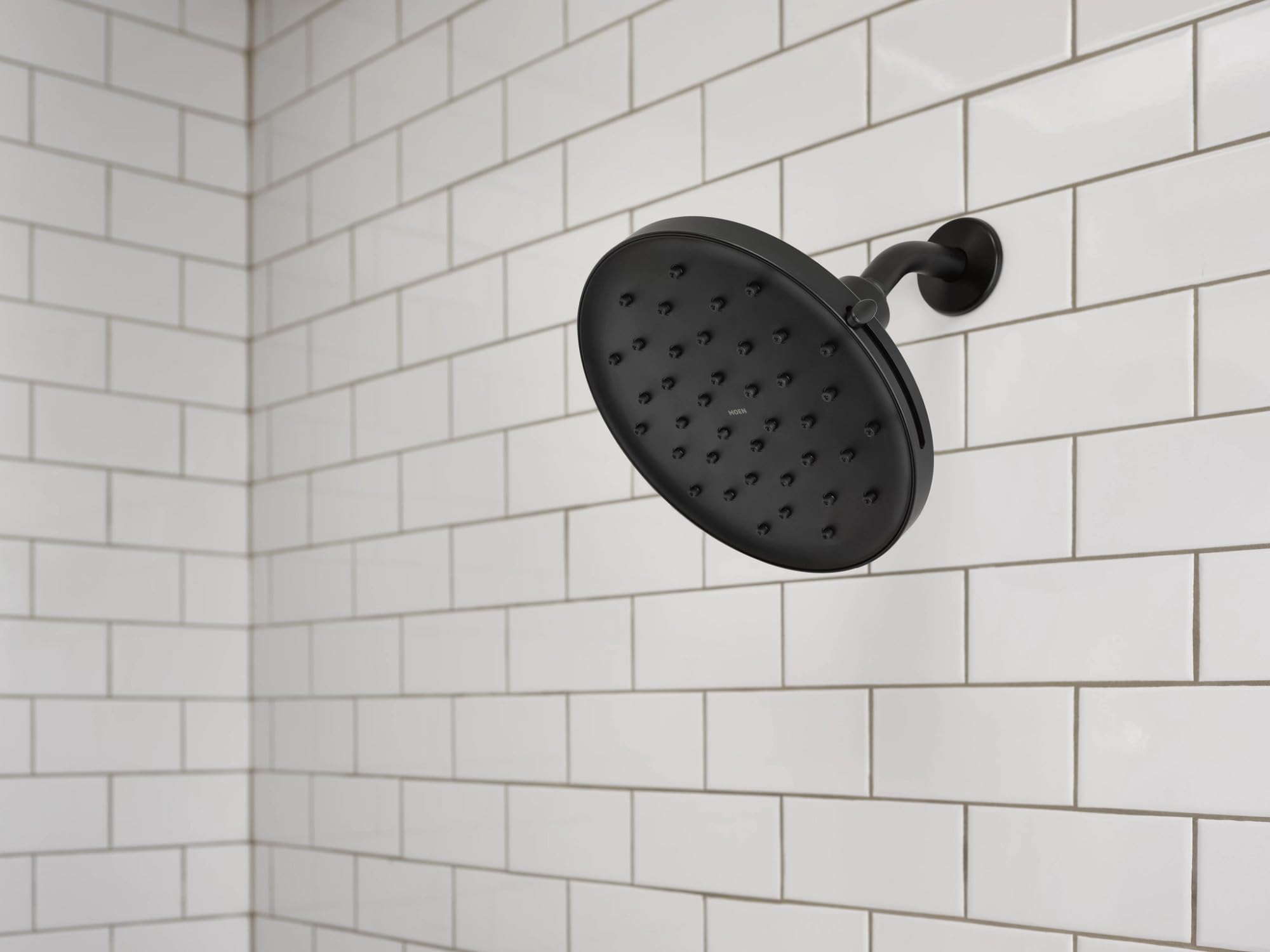 Moen Verso Eco-Performance Round 9” Rain Shower Head with Infiniti Dial and Magnetix Docking, 1.75 GPM Adjustable Rainfall Shower, Matte Black, 220R2EPBL