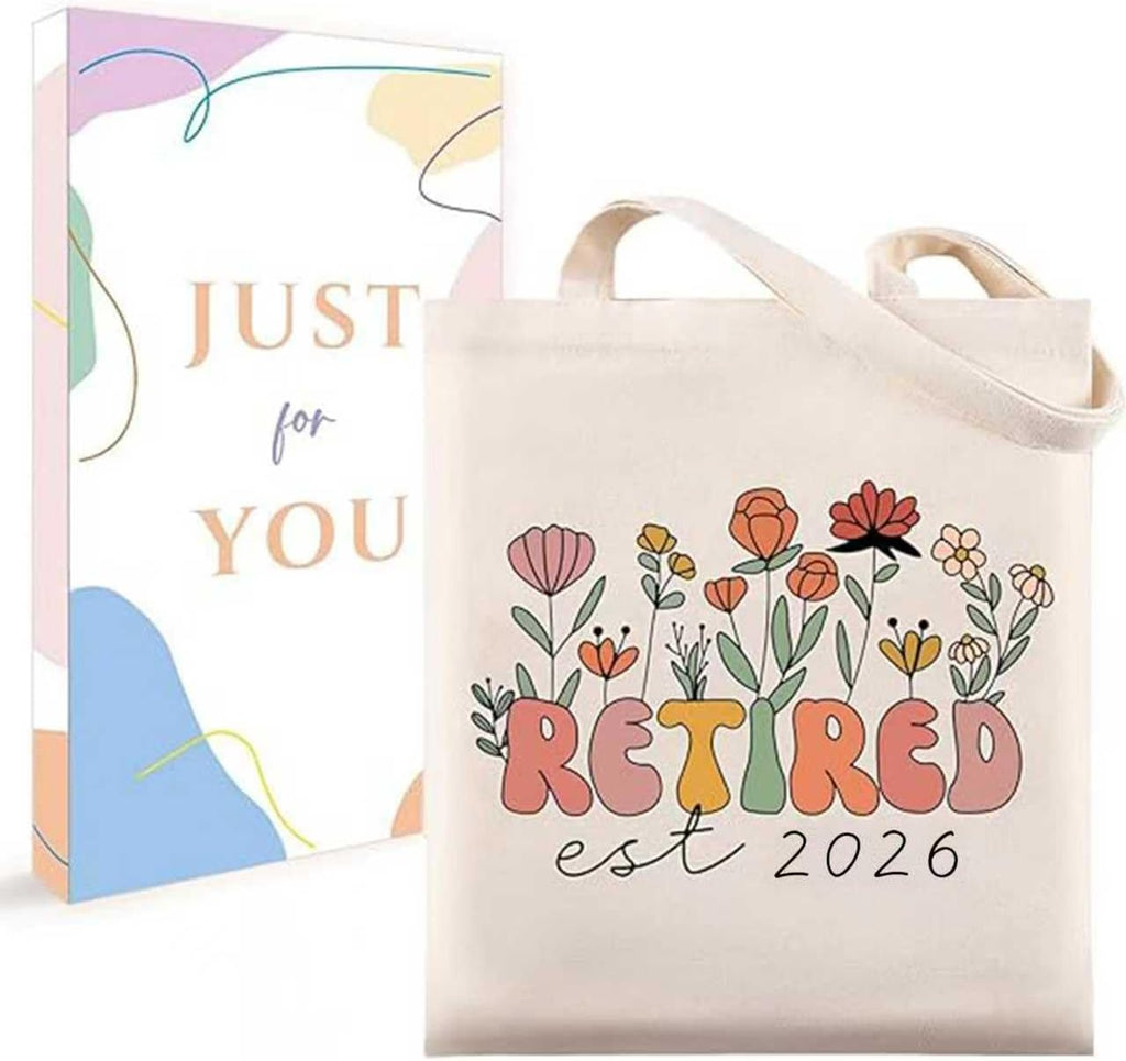 Maciebelle Retirement Gift - Stylish Canvas Tote Bag for Women | Perfect 2026 Retirement Present