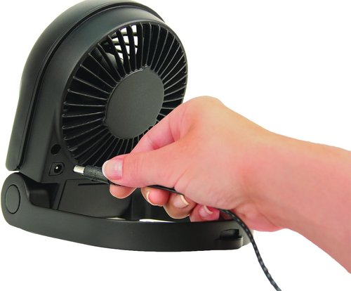 Honeywell Turbo On-the-Go Personal Fan - Compact Black Portable Fan for Travel