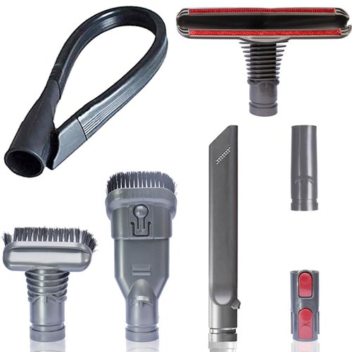Vacuum Accessories & Attachments for Dyson Ball Animal 2, 3, DC58 DC59 V6 V7 V8 V10 V11 V15 - Flexible Crevice Tool for Hard to Reach Places & Dust Brush Attachment Kit - HouseHold Cleaning Tool Kit