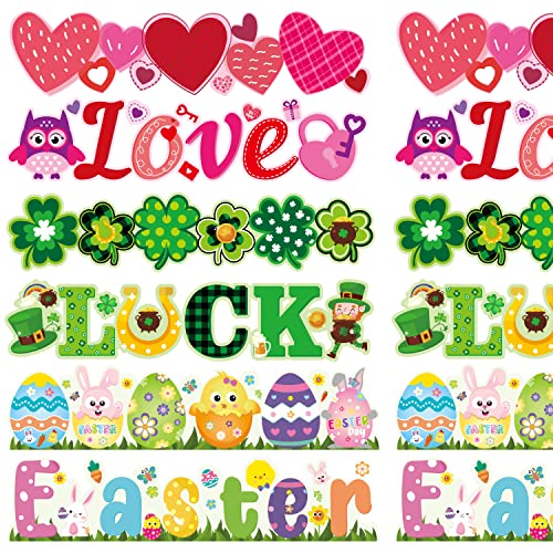 Haooryx 72Pcs Holiday Bulletin Board Border Trim Set
