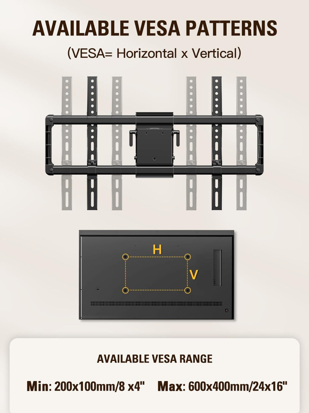 Mounting Dream TV Wall Mount - Full Motion Articulating Dual Arms for 42-86" TVs | Max VESA 600x400mm, 132 lbs Capacity