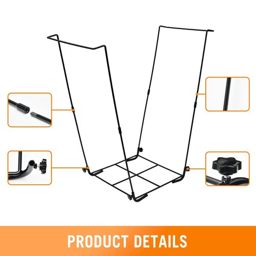 CAMPFIRE Trash Bag Holder Fits 30-45 Gallon Bags, Multi-Use Garbage Bag Holder, Portable to Use Leaf Bag Holder for Yard, Camping, Parties, and Leaf Collector