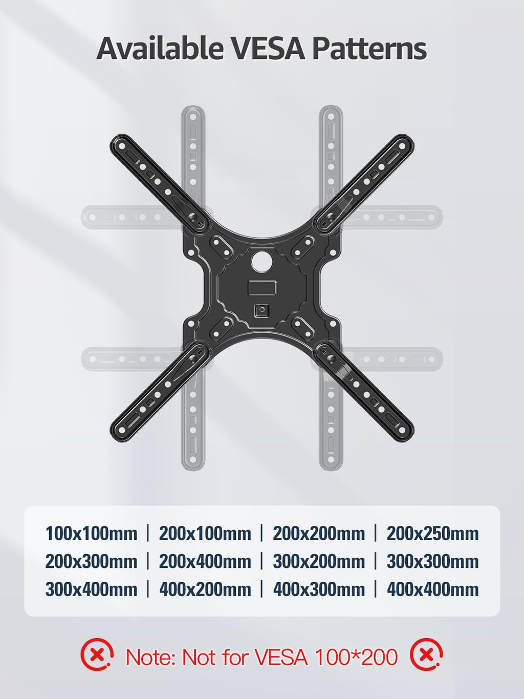 MOUNTUP Full Motion TV Wall Mount - Fits 26-60 Inch TVs | Swivel & Tilt for LED/LCD Up to 77 LBS